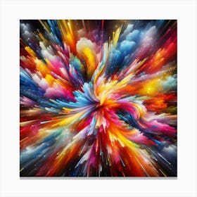 Abstract Colorful Explosion Canvas Print