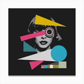 Woman With A Colorful Eye Canvas Print