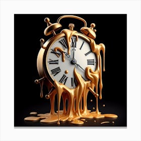 Golden Alarm Clock Canvas Print