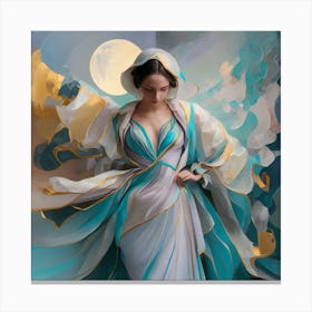 Angel Of The Moon Canvas Print