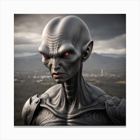 Alien With Grey 6a Canvas Print