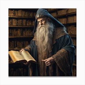 609377 Wise Wizard, Long Beard And Mysterious Tome, Stand Xl 1024 V1 0 Canvas Print