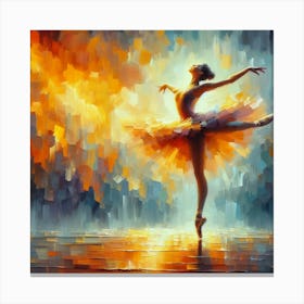 Ballet Dancer Abstract Canvas Print