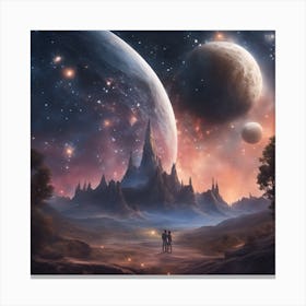 Space Landscape 1 Canvas Print