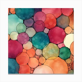 Watercolor Bubbles 2 Canvas Print