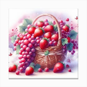 A basket of Grapes 3 Canvas Print