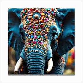 Elephant With Jewels Canvas Print
