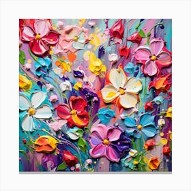 Abstract Flower Painting 8 Canvas Print