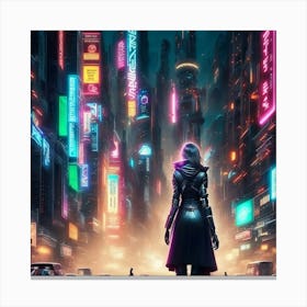 Streets of the Future World Canvas Print