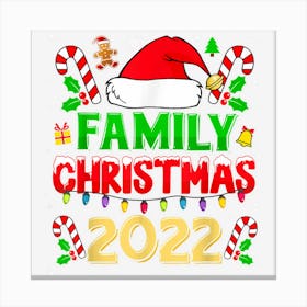 Family Matching Costume Family Christmas 2022 Xmas Pajamas Canvas Print