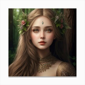 Lady of the Wood Canvas Print