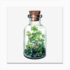 Shamrock In A Bottle 1 Canvas Print