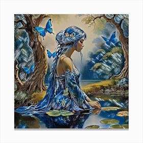 Blue Butterfly Canvas Print