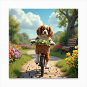 Flux Dev A Young Cavalier King Charles Spaniel With A Gentle E 2 Canvas Print