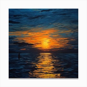 Sunset At The Beach Canvas Print