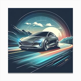 Futuristic Car Canvas Print