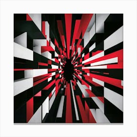 Red And Black Tunnel Canvas Print