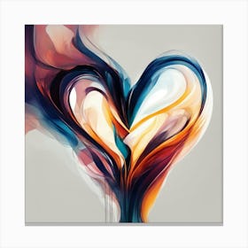 Abstract Heart Canvas Print