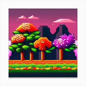 Pixel Art 3 Canvas Print