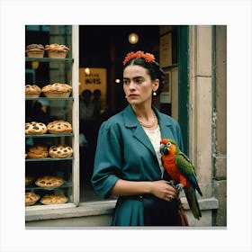 Frida Kahlo and the Bakery/ 2th Canvas Print