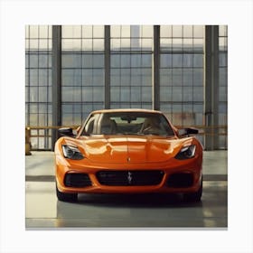 Ferrari orange car wallart printable Instagram post Canvas Print