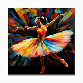 Colorful Ballerina Canvas Print