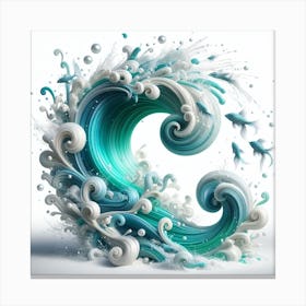 Azure Wave 1 Canvas Print