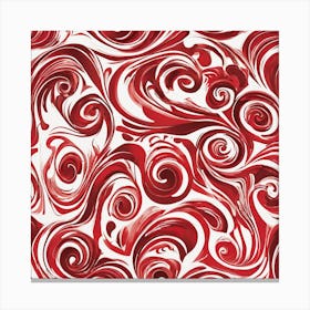 Red Swirls Canvas Print