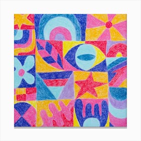 Colourful mosaic pattern Canvas Print