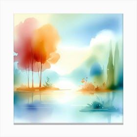 Watercolor Landscape 20 Canvas Print