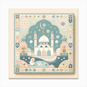 Baby And Mosque Canvas Print