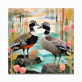 Bird In Nature Wood Duck 2 Canvas Print