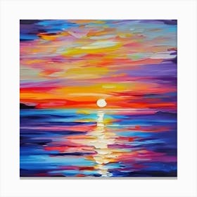 Colorful Sunrise Painting Canvas Print