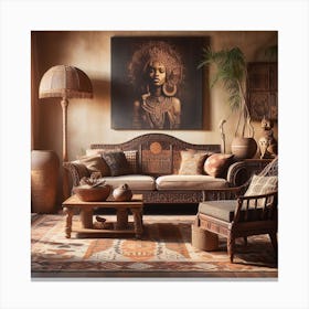 Boho Living Room Canvas Print