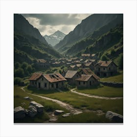 Village In The Mountains 6 Canvas Print