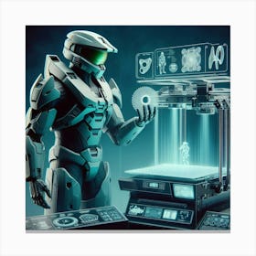 Halo 3d Printing Canvas Print