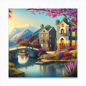 House By The Lake 1 Canvas Print