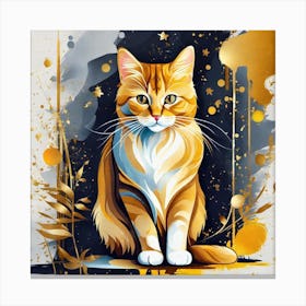 Orange Tabby Cat 4 Canvas Print
