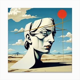 Woman In The Desert 1 Canvas Print