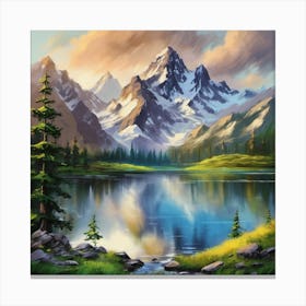 Mountain Lake Canvas Print