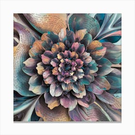 Flower Of Words Canvas Print