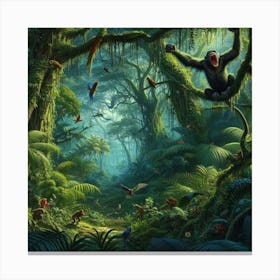 Jungle Monkeys Canvas Print