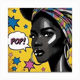 Aminata Pop Art Portrait  Canvas Print