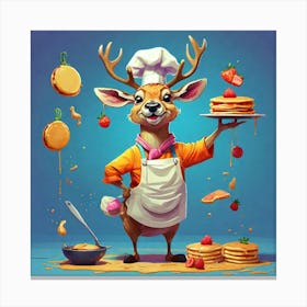 Chef Deer 9 Canvas Print