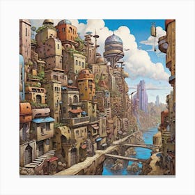 Futuristic City 1 Canvas Print