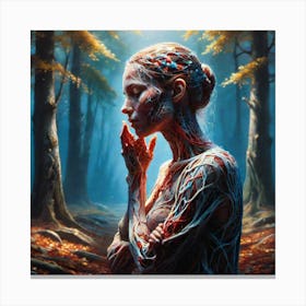 Woman In The Woods 28 Canvas Print