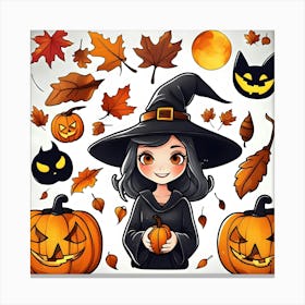 Halloween Witch 1 Canvas Print