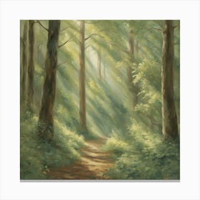 Path In The Woods 10 Canvas Print