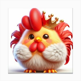 Rooster With Crown 3 Canvas Print