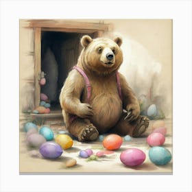 Easter Bear 4 Canvas Print